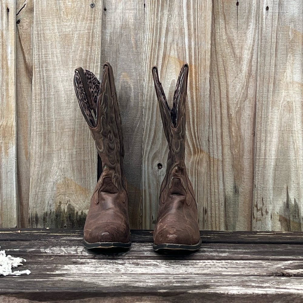 LOREDO - Leather Brown Western Cowboy Boots